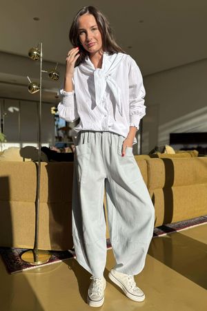 Gaberdine Shelby Barrel Pant Dove